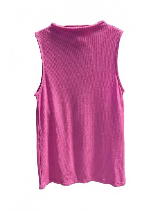 Zenana Outfitters Tops - Zenana Sleeveless Pink Ribbed Knit Top Size Small